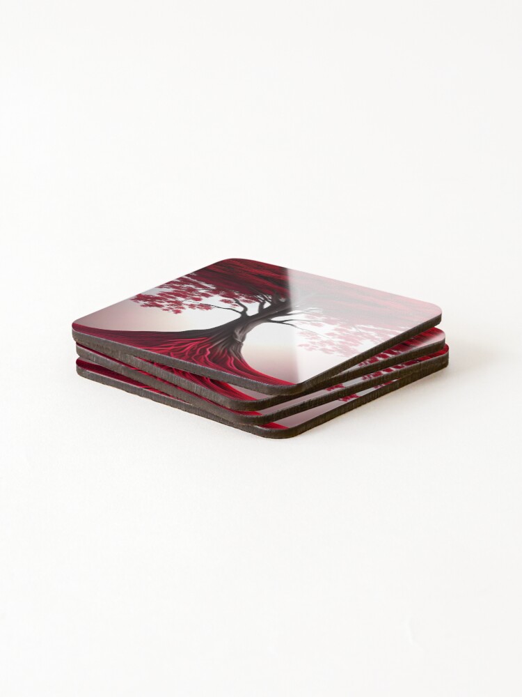 Thumbnail 4 of 5, Coasters (Set of 4), Red Roots designed and sold by RuiFernandes.