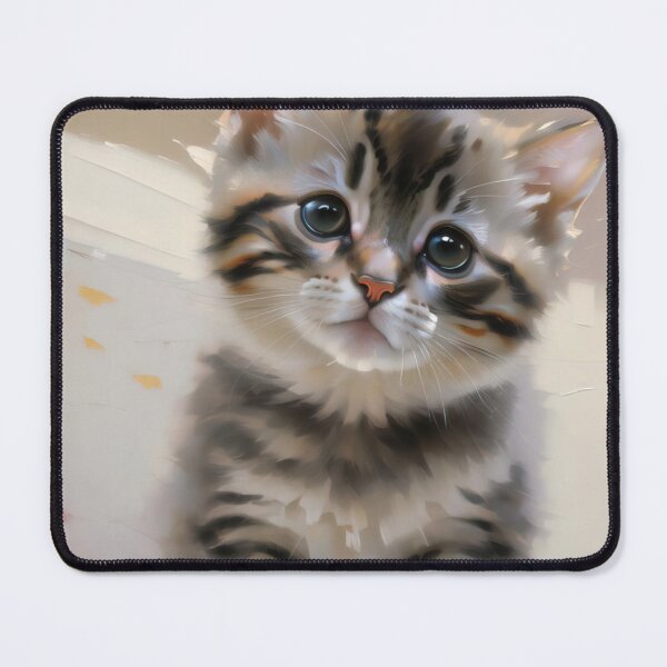 Item preview, Feline Playfulness: A lively kitty oil painting designed and sold by KH-GardenEden.