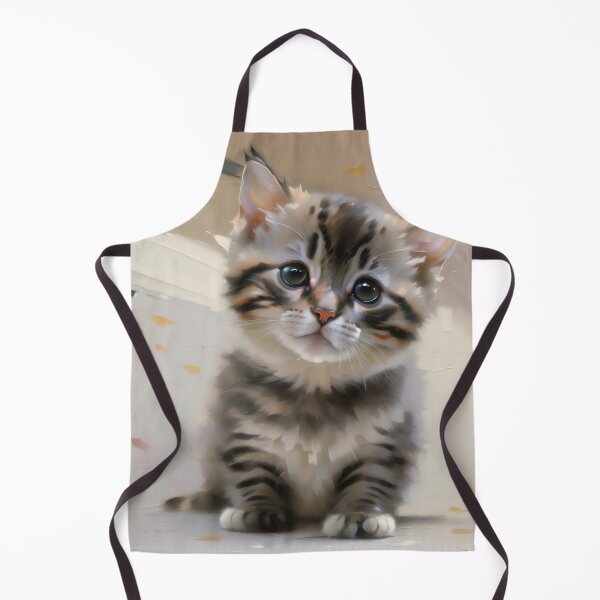 Item preview, Feline Playfulness: A lively kitty oil painting designed and sold by KH-GardenEden.