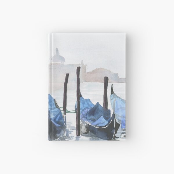 Item preview, Venice gondolas in front of Maggiore in watercolour designed and sold by Art by Jane and James.