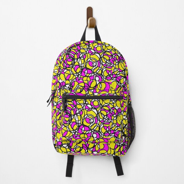 Item preview, Pink and yellow circular pattern print  designed and sold by Beena83.