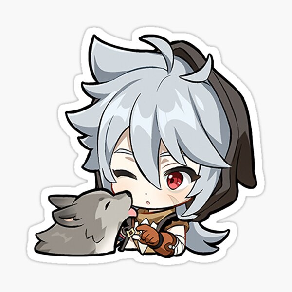 Item preview, Razor | Genshin Impact Sticker "Animal Companion" designed and sold by Asiapenguin.