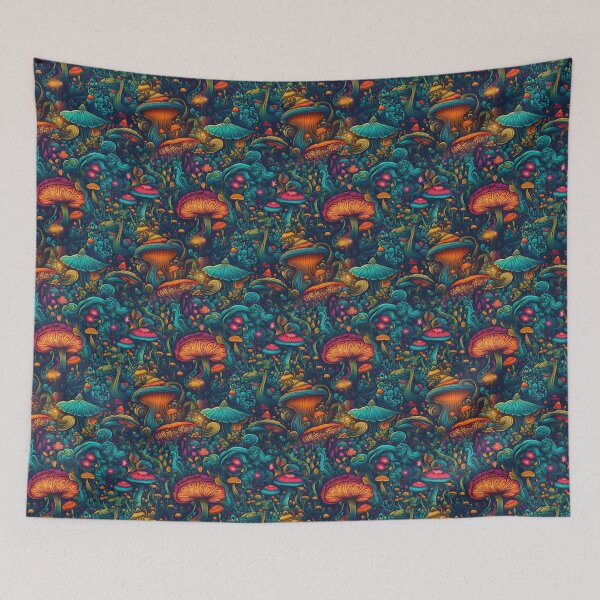 Item preview, AI Generated Botanical Mushroom Pattern designed and sold by MeanPanduh.