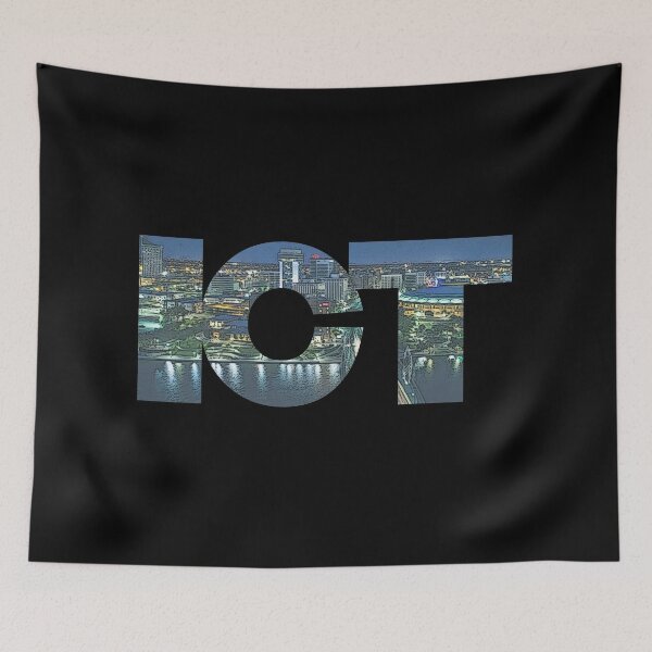 Item preview, Wichita, Kansas ICT Night Cityscape designed and sold by CrabbyLobster.