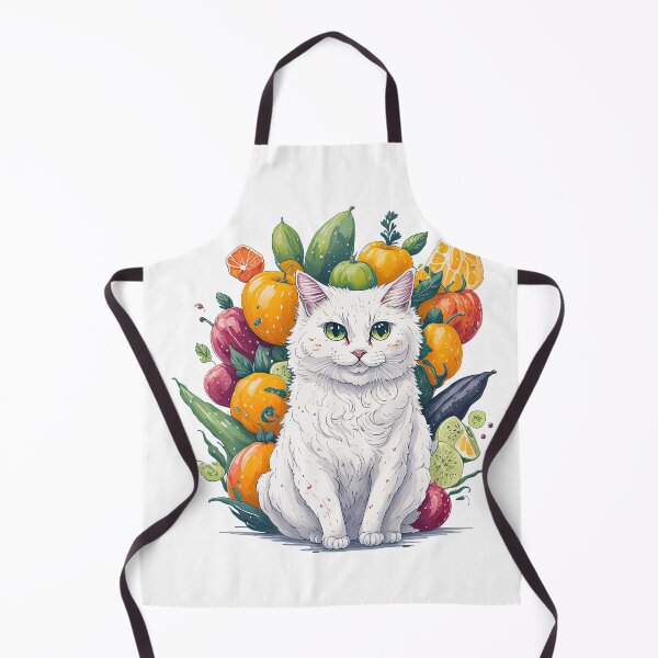 Item preview, Vegan Paws White Vege Cat designed and sold by OmStyleStudio.