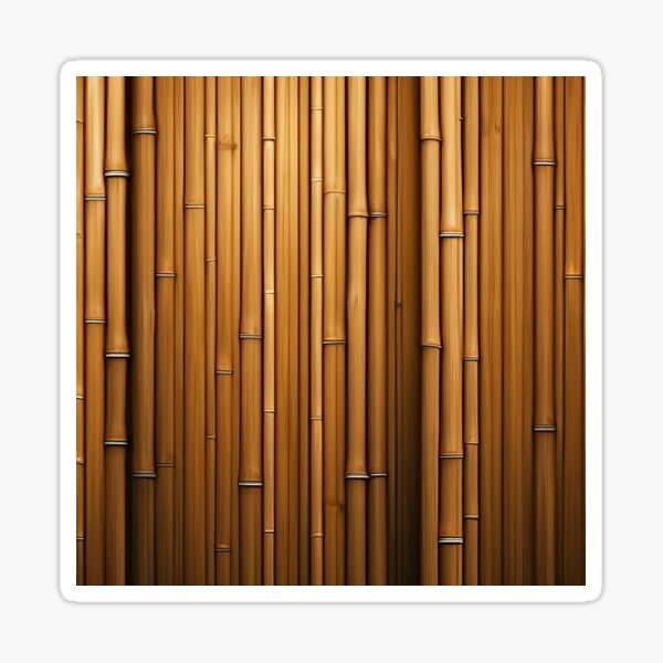 Sticker Bamboo Mat texture background 