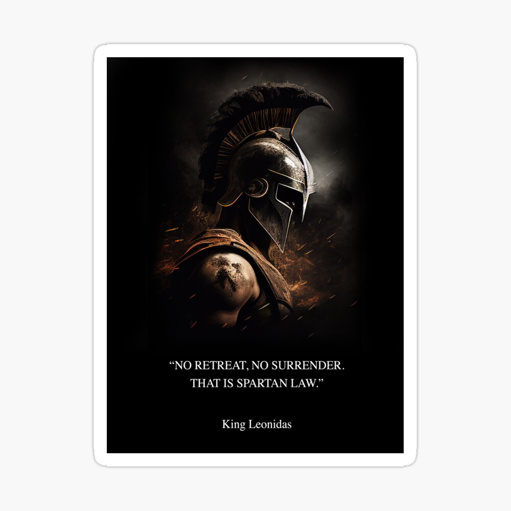 No Retreat, No Surrender - king Leonidas Poster