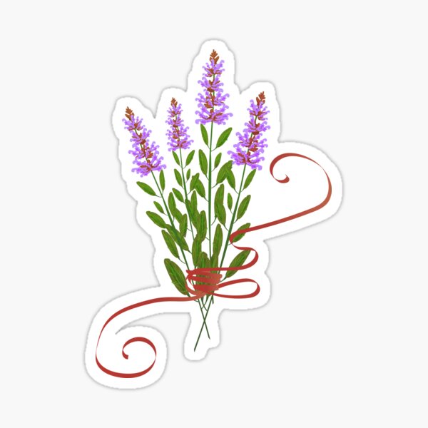 Item preview, Bouquet of sage flowers with ribbon designed and sold by MilaNeyv.