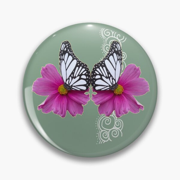 Item preview, Double Butterfly and Flowers Collage designed and sold by Jaraart.