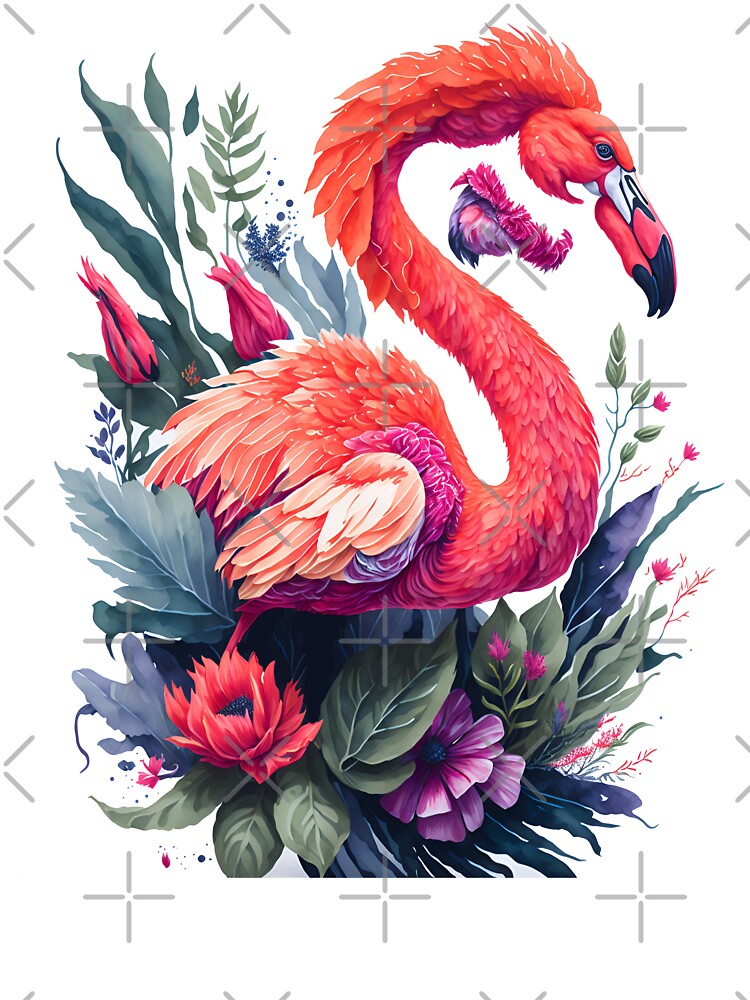 Pink Flamingo art T-shirt