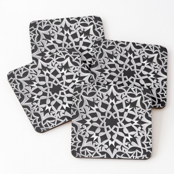 Item preview, Pattern arabic black white designed and sold by SMILE88.