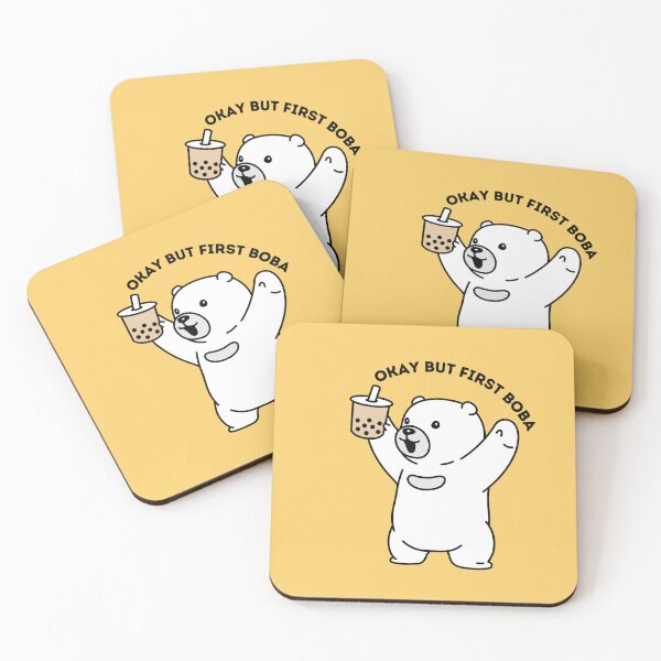 Item preview, Okay But first Boba  Tea Cute Kawaii Bear designed and sold by Artistusha.