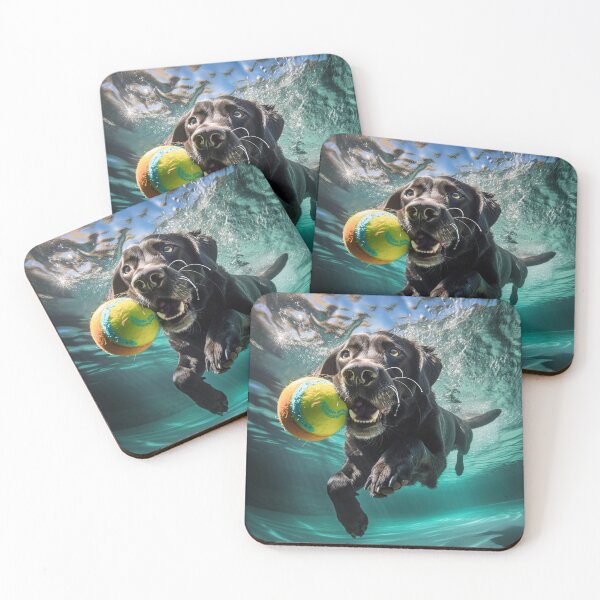 Item preview, Labrador retriever swimming underwater #3 of series of 5 designed and sold by ebrawne.