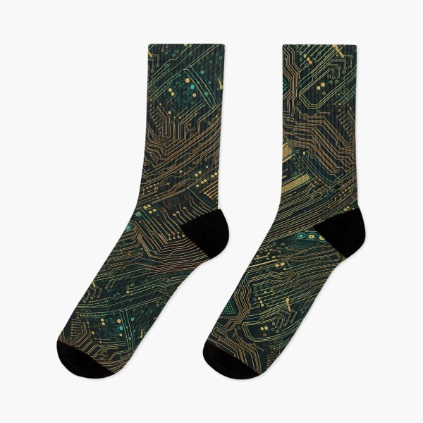 Item preview, Retro 80s Circuit Board Pattern designed and sold by candlewithhare.