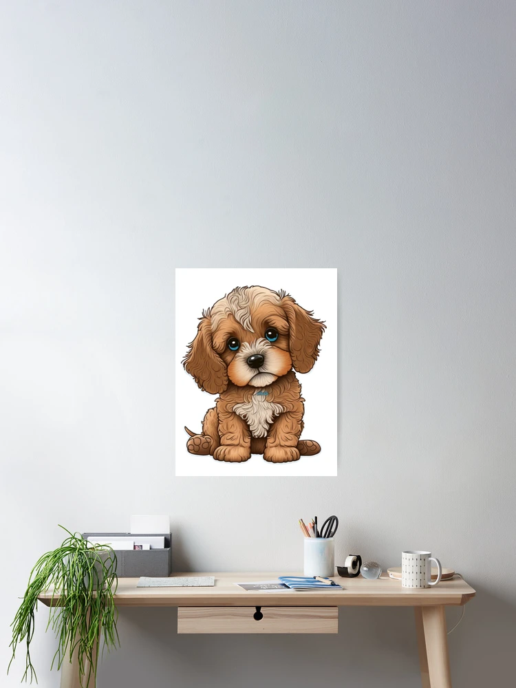 Aperçu 2 sur 3. Poster avec l'œuvre Chiot Cockapoo créée et vendue par RobinTief.