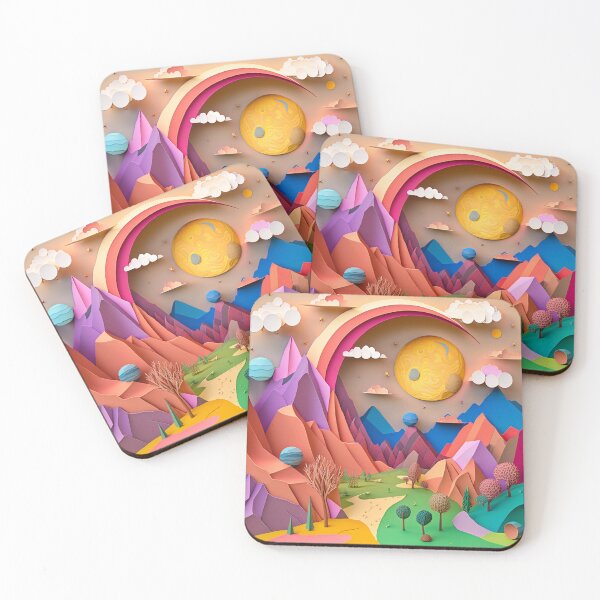 Item preview, Vibrant Papercraft Landscapes - Add a Splash of Colour to Your Space designed and sold by TVBArchive.