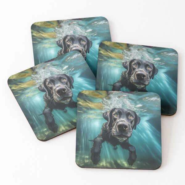 Item preview, Labrador retriever swimming underwater #4 of series of 5 designed and sold by ebrawne.