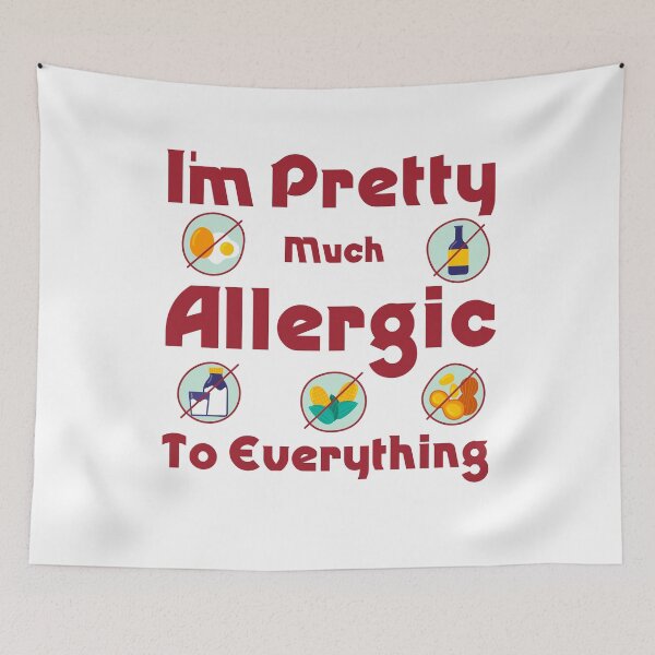 Item preview, Funny Sarcastic Pretty Much Allergic Everything designed and sold by Shirtey.