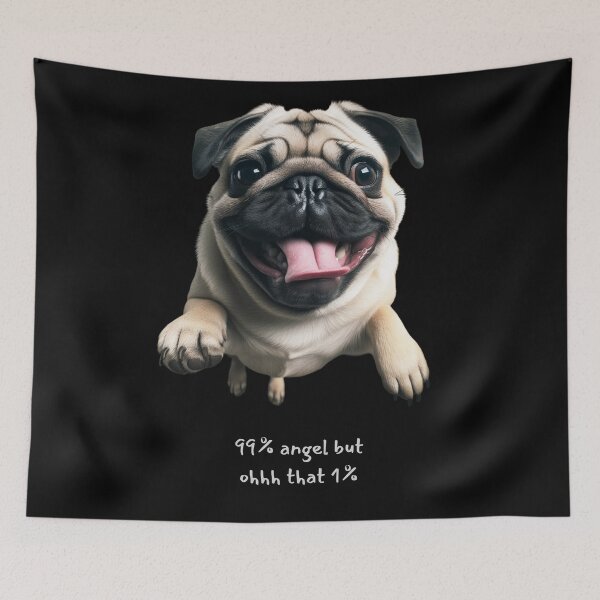 Item preview, Happy pug  designed and sold by Justsweetdesign.