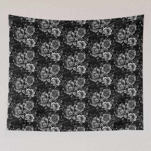 Item preview, wonderful flowers black white designed and sold by SMILE88.