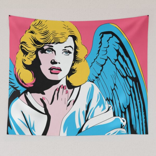 Aperçu de l'œuvre GRAND ANGE POP ART créée et vendue par ArtisticApex.