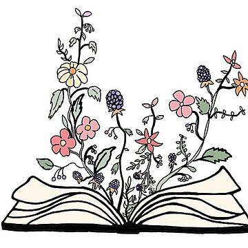 Artwork thumbnail, Book Flower Art by starsessentials