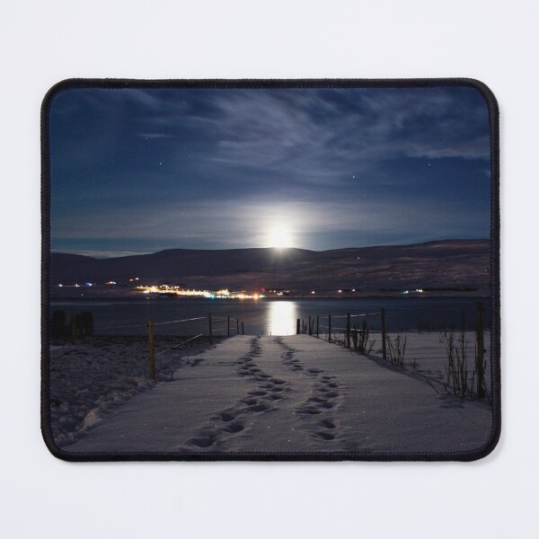 Item preview, Moonrise over an Icelandic fjord designed and sold by elisainiceland.