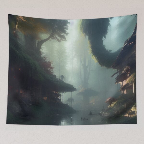 Item preview, Hidden Forest Village Rivers Edge designed and sold by VersoShopping.