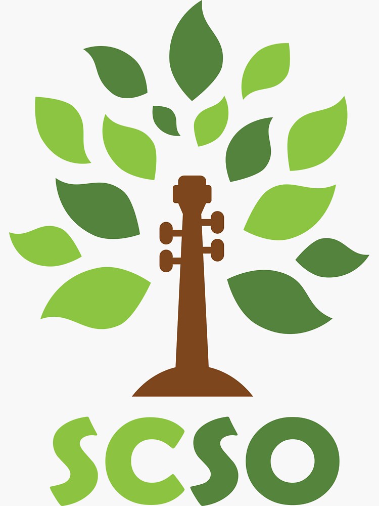 Thumbnail 3 of 3, Sticker, SCSO - full color logo designed and sold by scsorchestra.