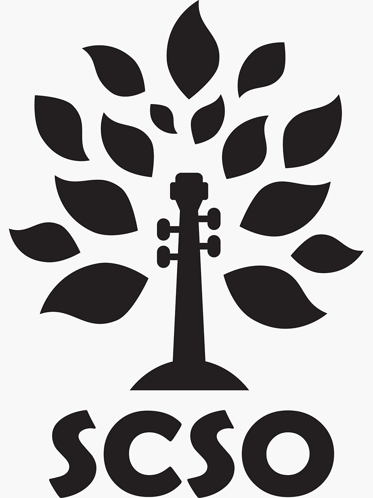 Thumbnail 3 of 3, Sticker, SCSO - black logo designed and sold by scsorchestra.