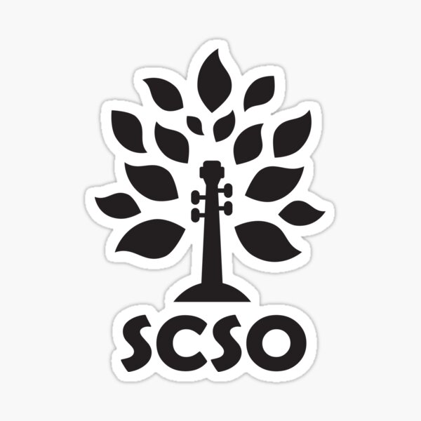 SCSO - black logo Sticker