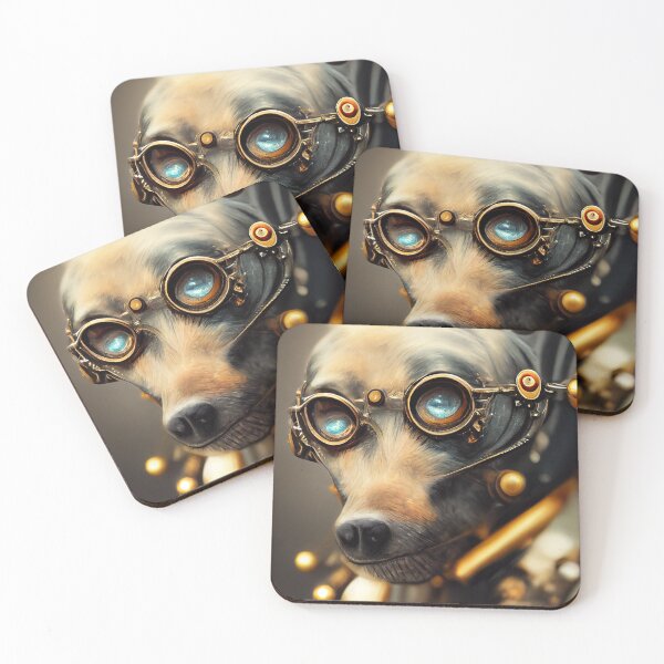 Item preview, Steampunk Danger Dog designed and sold by PrairieRidgeDesigns.