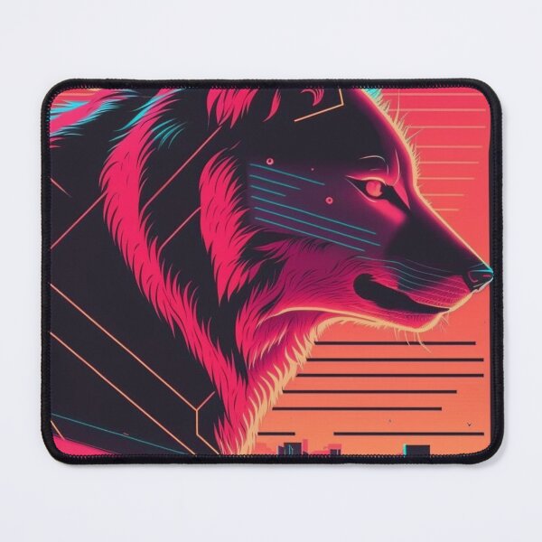 Item preview, Synthwave/Retrowave Wolf designed and sold by RESToRAPTOR.