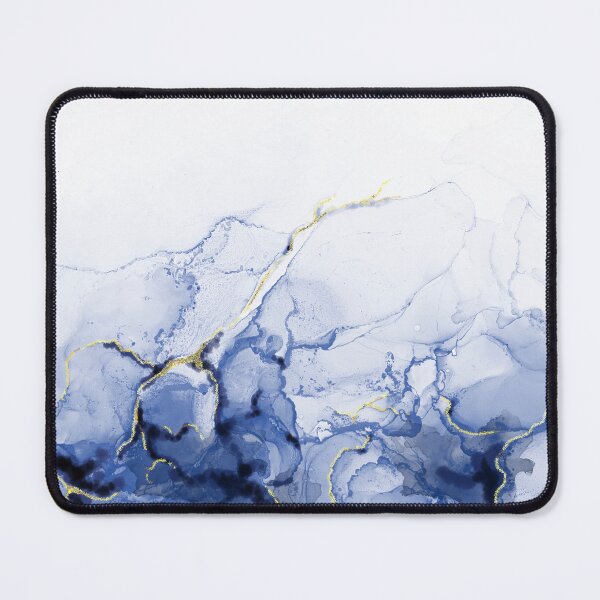 Item preview, Blue and Gold Alcohol Ink Pattern designed and sold by Lady-Lilac.