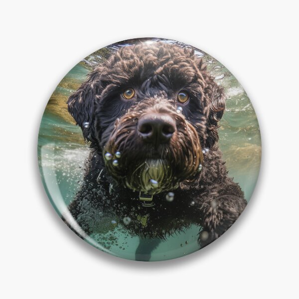 Item preview, Portuguese Water Dog swimming under water designed and sold by ebrawne.
