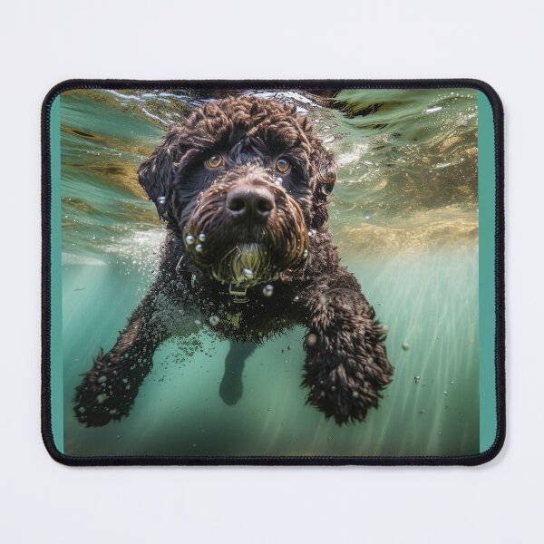 Item preview, Portuguese Water Dog swimming under water designed and sold by ebrawne.