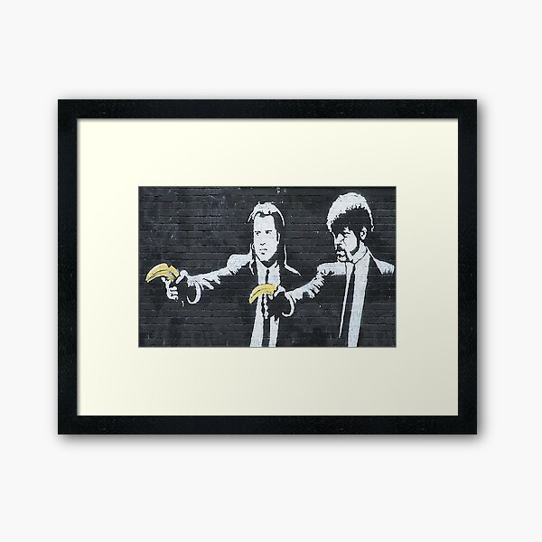 Banksy Pulp Fiktion Gerahmter Kunstdruck