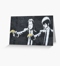 Banksy Pulp Fiction Greeting Card