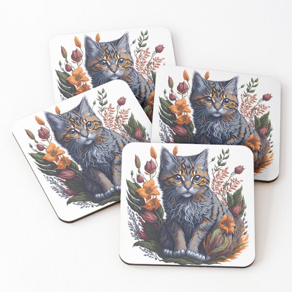 Item preview, Floral Kitten Cuteness! designed and sold by mukraker.