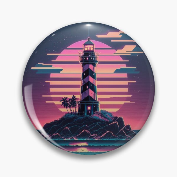 Item preview, Synthwave/Retrowave Lighthouse designed and sold by RESToRAPTOR.