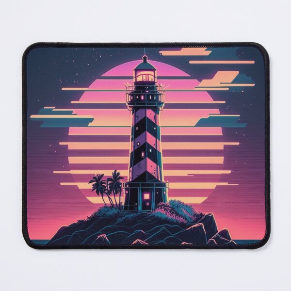 Item preview, Synthwave/Retrowave Lighthouse designed and sold by RESToRAPTOR.