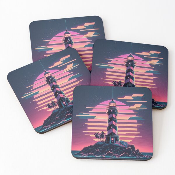 Item preview, Synthwave/Retrowave Lighthouse designed and sold by RESToRAPTOR.