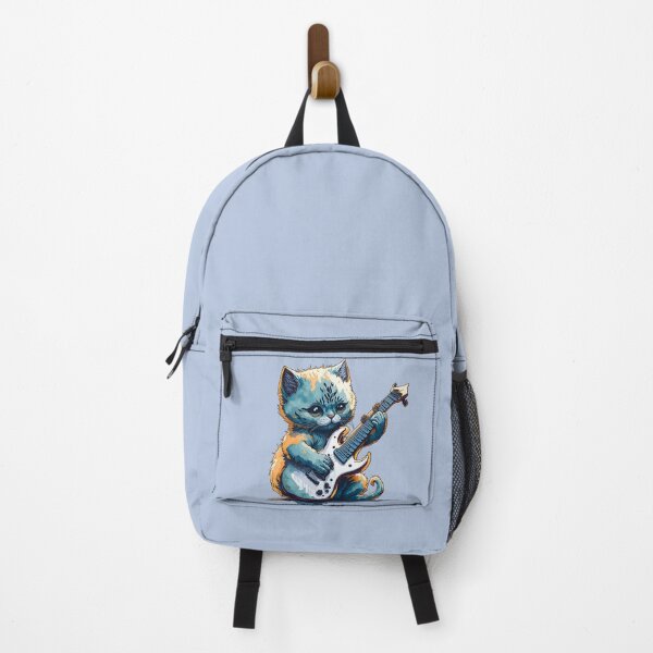 Item preview, cute little cat playing electric guitar designed and sold by palpadin.