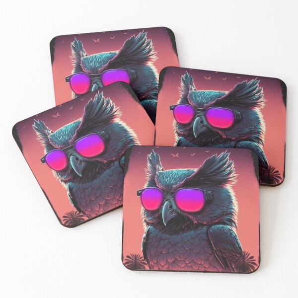 Item preview, Synthwave/Retrowave Owl designed and sold by RESToRAPTOR.