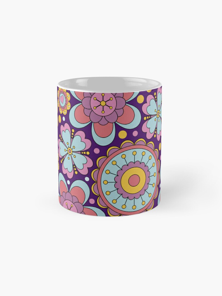 Funky Hippie Flower Power Pattern Coffee Mug for Sale by HotHibiscus