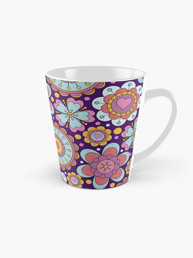 Funky Hippie Flower Power Pattern Coffee Mug for Sale by HotHibiscus