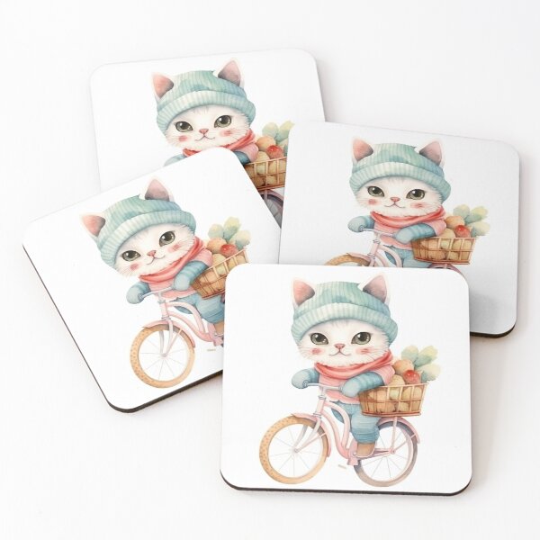 Item preview, Cute Kitty on Bike designed and sold by Jacksonsmerch.
