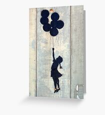 Floating Balloons by Banksy Greeting Card