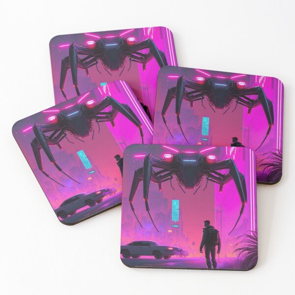 Item preview, Synthwave/Retrowave Spider Cyberpunk designed and sold by RESToRAPTOR.