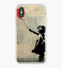 Banksy Red Heart Balloon iPhone Case